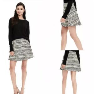 NWT Bohemian Summer Minimalist Banana Republic Flared Skirt with Fringe Detail